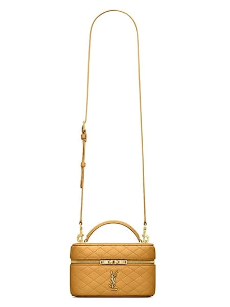 Saint Laurent Women's Gaby Mini Vanity Bag in Lambskin - Dark Sun