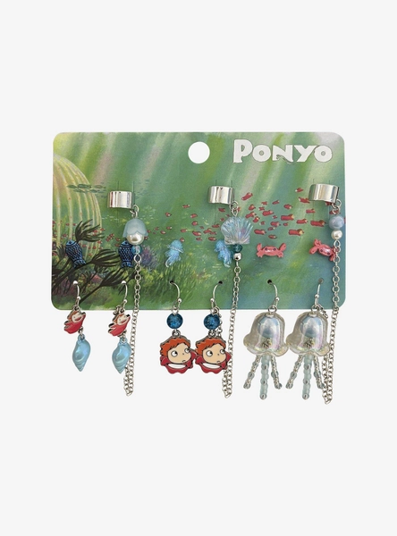 Her Universe Studio Ghibli® Ponyo Charm Cuff Earring Set