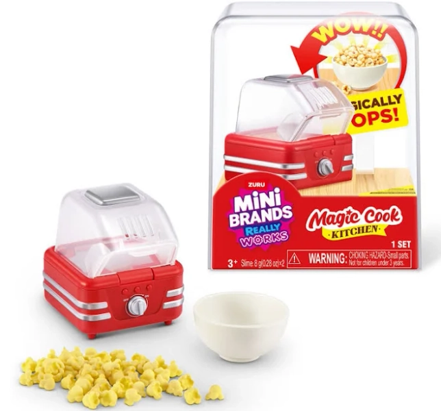 Mini Brands Really Works Magic Cook Kitchen Capsule Series 1 Popcorn Machine