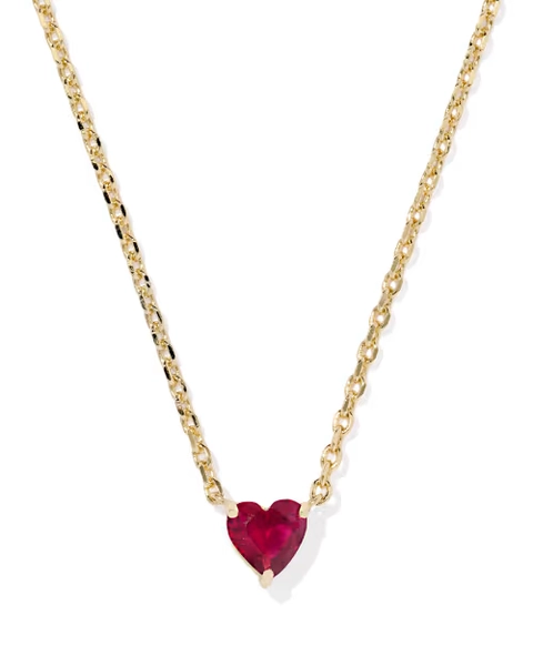 Ayla Heart Gold Short Pendant Necklace