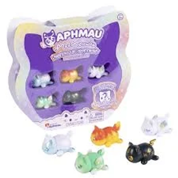 Bonkers Toys Aphmau Mystery MeeMeow 5 Piece Elemental Glow-in-The-Dark Toy Figures