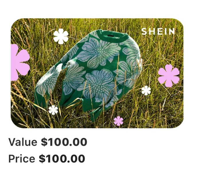 Shein gift card