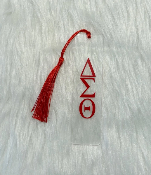 Delta Sigma Theta Sorority Bookmark - Sorority Gifts - DST Paraphernalia  - Red Greek Letters - Delta Bookmark
