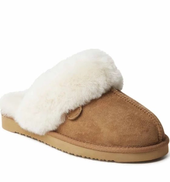 Fireside By Dearfoams Women's Sydney Genuine Shearling Scuff Slipper