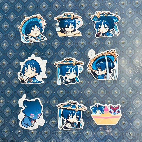 Genshin Impact Chat Stickers Scaramouche Wanderer Kunikuzushi Anemo Sumeru Paimon's Paintings Stickers GI Emotes Emoji Chat Emote Chibi