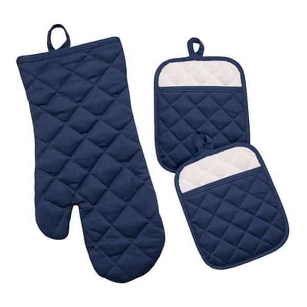 The Big One® 3-pc. Oven Mitt & Pot Holder Set, Ensign Blue