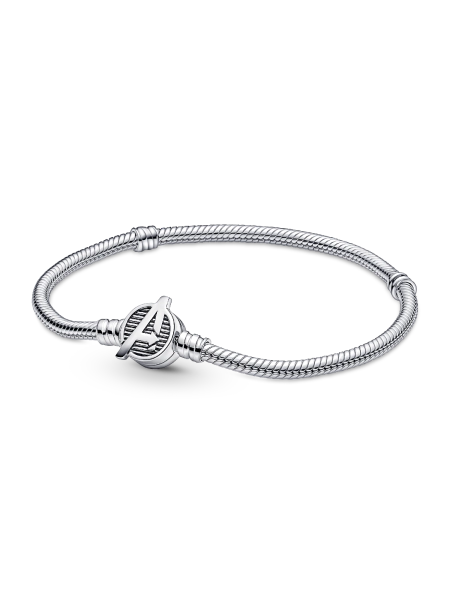 Pandora Moments Marvel The Avengers Logo Clasp Snake Chain Bracelet