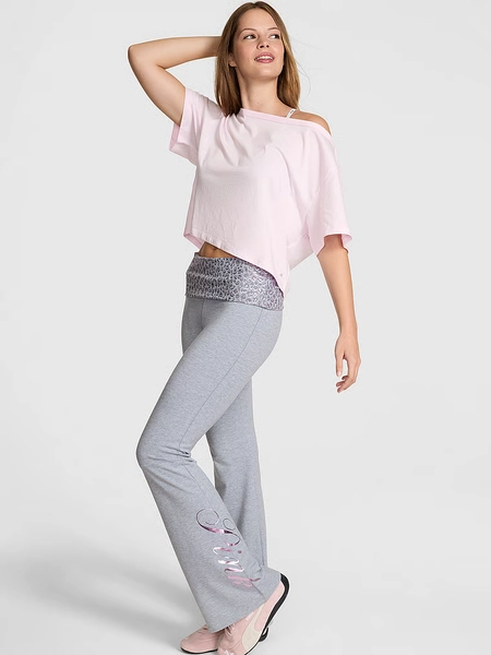 All-Day Cotton™ Foldover Flare Leggings