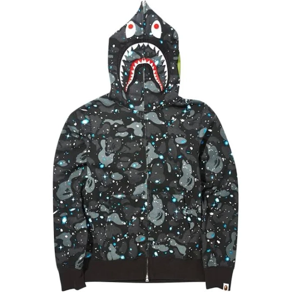 Bape Space Camo Shark Hoodie