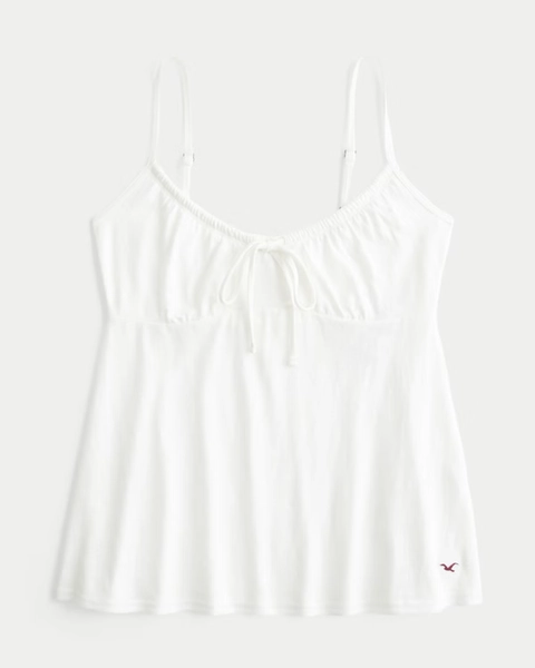 Tie Front Babydoll Tank