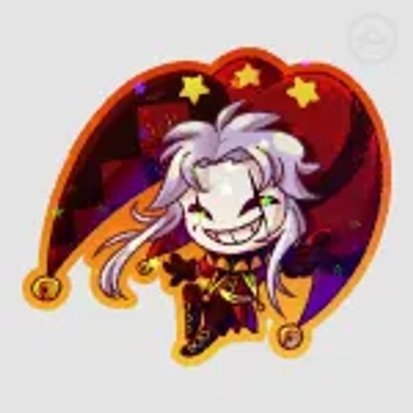 Pierrot Colored Edge Die Cut Sticker by Kada - ACGGOODS