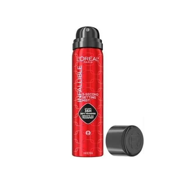 L Oréal Paris L Oreal Paris Infallible 3- Second Setting Mist with microfine  up to 36H wear  Clear  2.54 fl oz