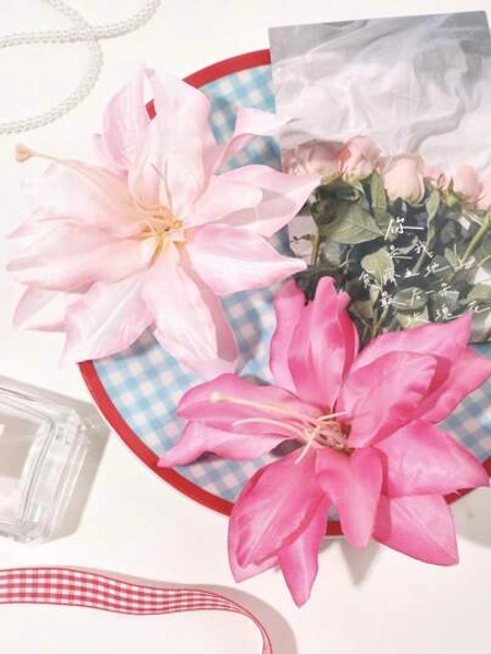 2pcs Boho Style Oversized Faux Flower Hair Clip Set, Elegant Beach Side-Bang Decor Headpieces Claw Clips Hair Claws Hair Barrettes, School Stuff, Pink Hair Clips, Vacation Outfits Woman, Girly, Hair Accessories, Valentines Accessories, Spring, Hairpin