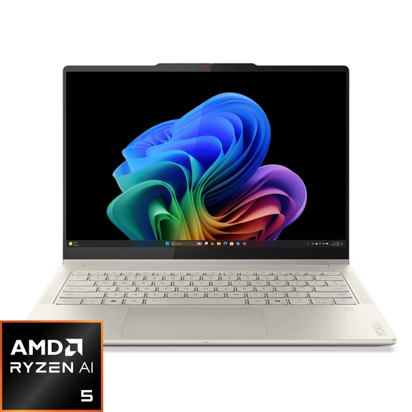 Lenovo - Yoga 7 2-in-1 - Copilot+ PC - 14" 2K OLED Touchscreen Laptop - AMD Ryzen AI 5 340 - 16GB Memory - 512GB SSD - Seashell