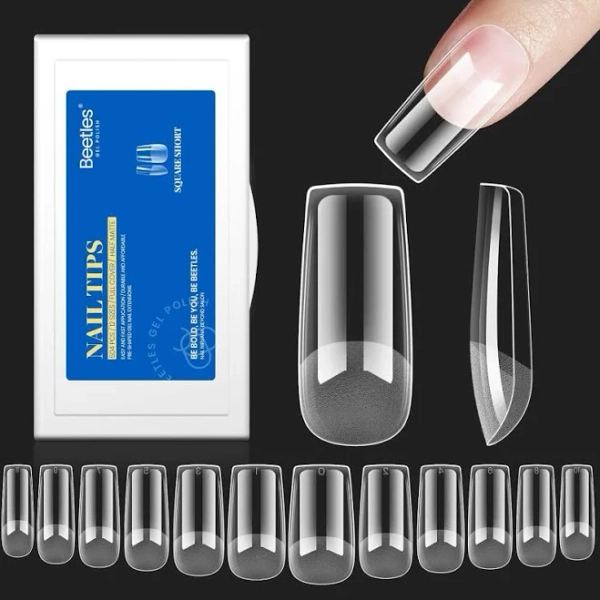 Beetles Half Matte Medium Square Nail Extension Gelly Tips 504pcs
