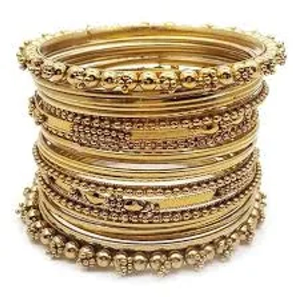 YOUBELLA Jewellery Traditional Gold Plated Bracelet Bangles Set for Girls and Women