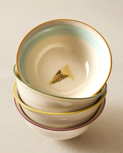 STONEWARE BOWL WITH ICE CREAM DESIGN