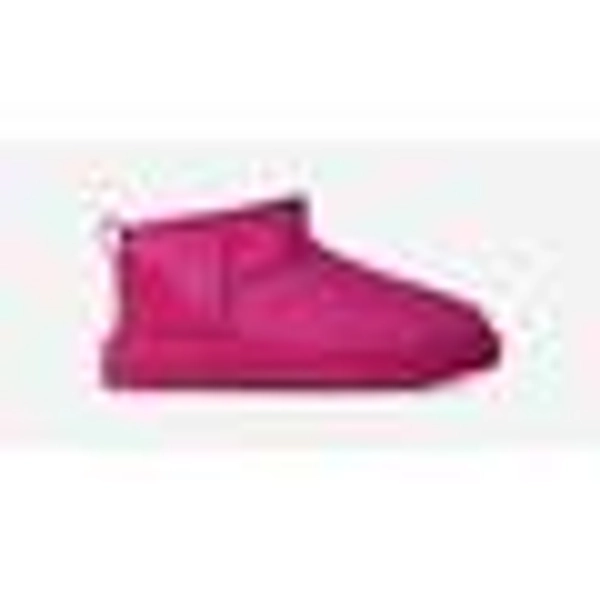 UGG® Women's Classic Ultra Mini Sheepskin Classic Boots in Dark Peony, Size 5