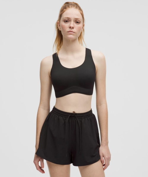 lululemon Go Further Bra with Support Code Technology *High Impact, C/D Cup - Black - XXS