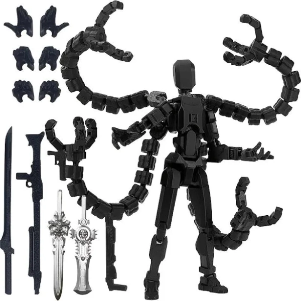 T13 action figure already assembled, 3d printed toys, Multi-Jointed Movable T13 Desktop Decoration, Action figures for men, 13 action figures, Action