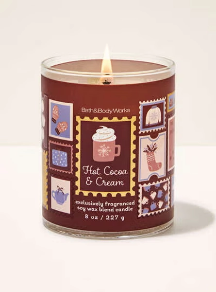 Hot Cocoa & Cream Single Wick Candle