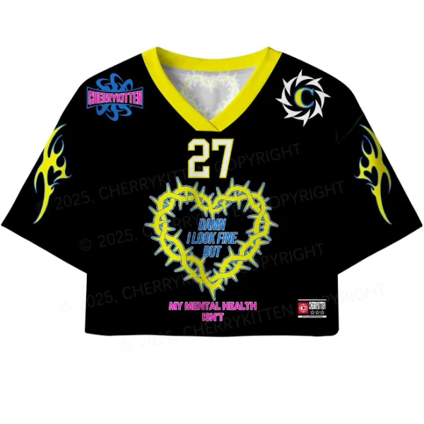 Custom Y2k Crop Sport Jersey Shirt