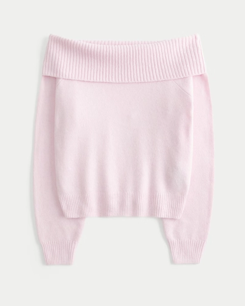 Hollister Comfy Cloud Foldover Off-the-Shoulder Sweater
