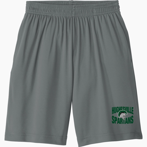 Sport-Tek Youth PosiCharge Competitor Pocketed Short - HUGHESVILLE HIGH SCHOOL SPARTANS - HUGHESVILLE, PENNSYLVANIA - Sideline Store - BSN Sports