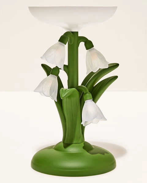 Snowdrop Dream Light-Up Pedestal 3-Wick Candle Holder