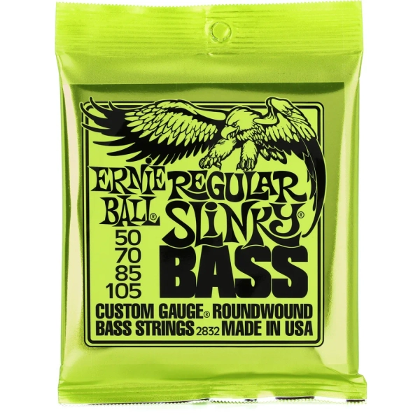 Ernie Ball 2832 Regular Slinky Nickel Wound Electric Bass Guitar Strings - .050-.105