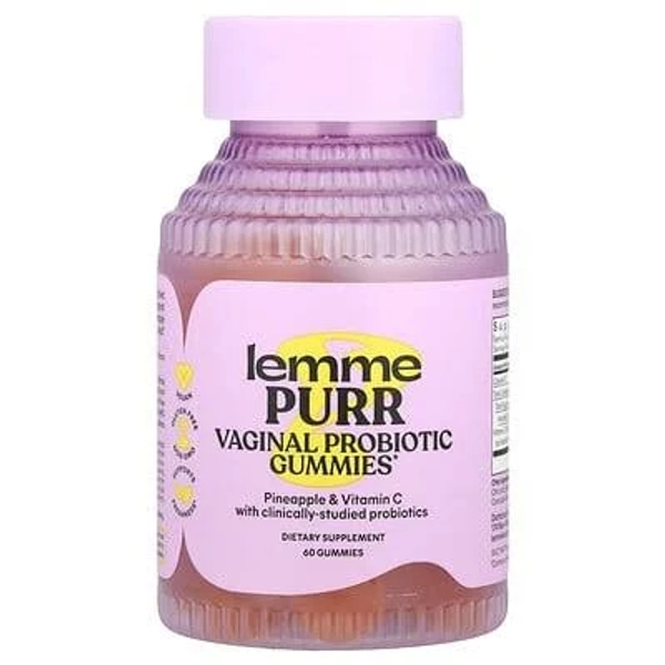 Lemme Purr Vaginal Probiotic Pineapple 60 Gummies