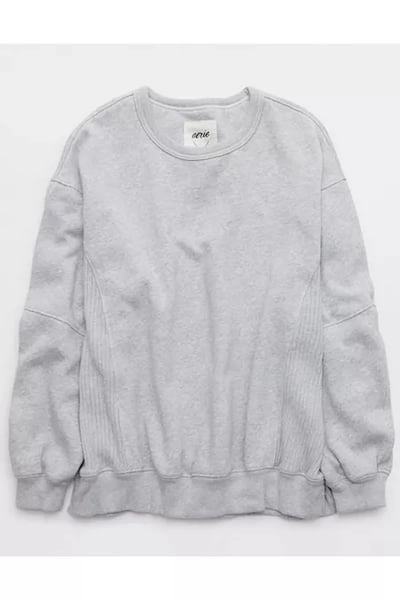 Aerie Très Chic Sweatshirt Women's Medium Heather Gray XL