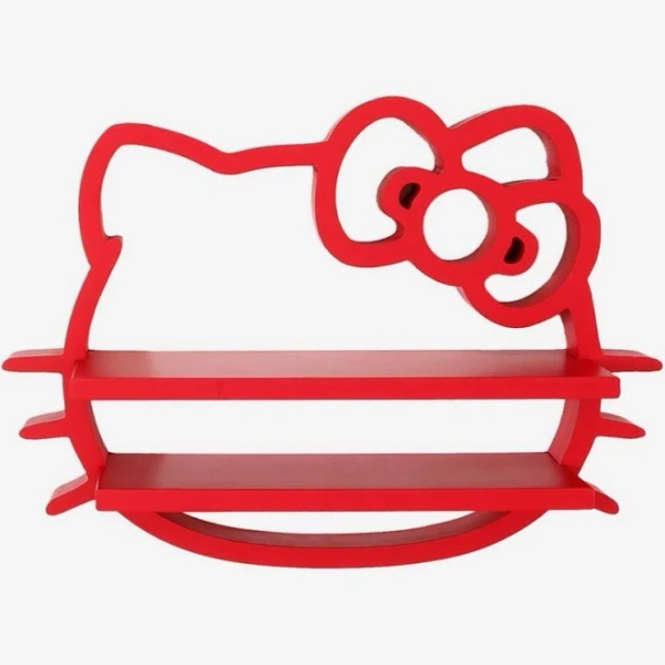 Hello Kitty Red Figural Wall Shelf