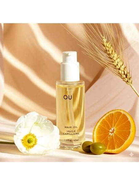 OUNI Hair Oil - Nourishing Hair Treatment Oil For Damaged Hair - Heat Shield & Frizz Tamer - Hydrating Shine Enhancer - Vegan, Cruelty-Free & Phthalate Free (1.5 Fl Oz)