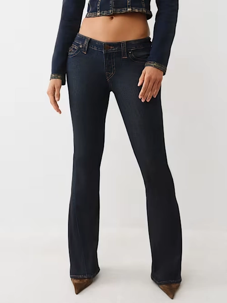 JOEY LOW RISE FOIL FLARE JEAN