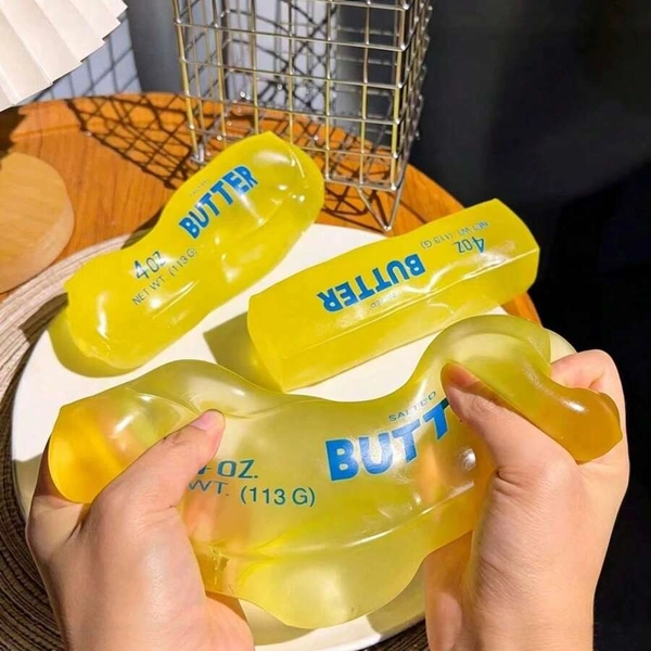 1pc Squishy Butter Stick Moldable Slow Rebound Fidget Toy, Soft Sensory Squeeze Stress Reliever, Shapeable Calming Play Dough Alternative For Office Desk Decor, Portable Creative Play Item For Daily Leisure