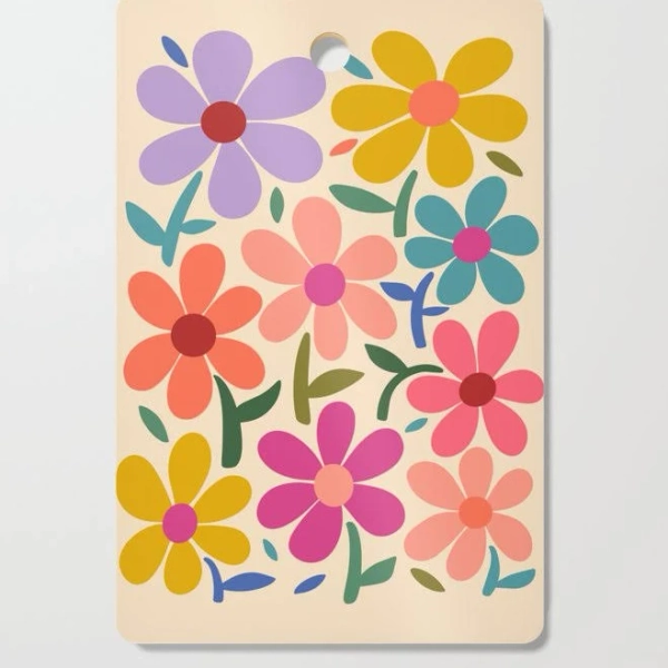 Society6 Kitchen Cutting Board Botanical Garden