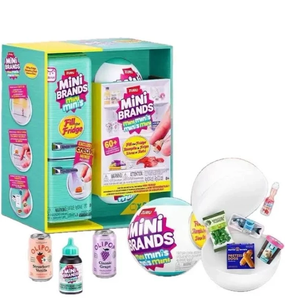 ZURU Genuine Mini Brands Refrigerator Ball Blind Box Pretend Play Miniature Refrigerator Toys