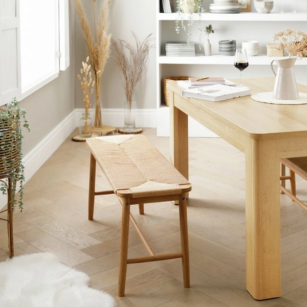 Buy Habitat Hanna Oak Bench - Natural | Dining chairs | Argos