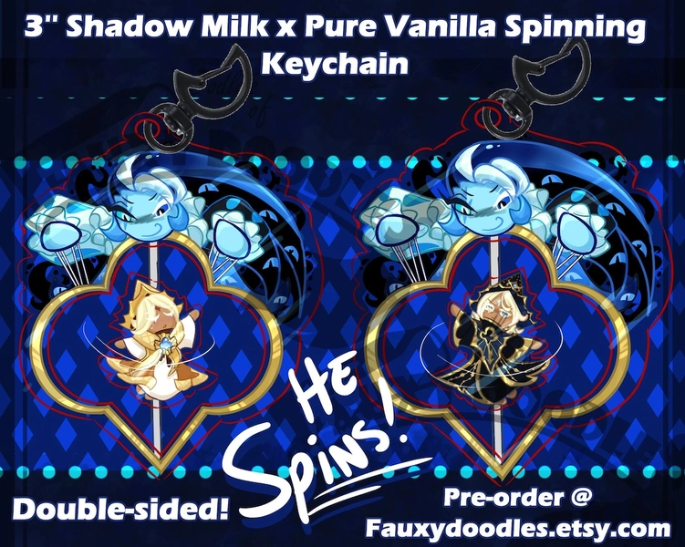 Shadow Milk X Pure Vanilla Spinning Acrylic Keychain - Etsy