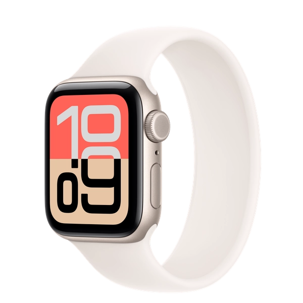 Apple Watch SE 3 GPS + Cellular, 40mm Starlight Aluminum Case with Light Blush Solo Loop - Size 4