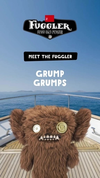 Fuggler Gold Fuggs 9 inch (Grumpy Grumps), Funny Ugly Monster Soft Plush Collectible Toy by ZURU