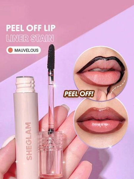 SHEGLAM Fall In Line Peel Off Lip Liner Stain-Mauvelous Henna Brand Beauty Makeup Face Paint Cosmetic For Women Girls Perfect For Fall Winter Ideal For Y2K Fancy Fashion Suitable For Birthday Christmas Present Party Ready Best Color