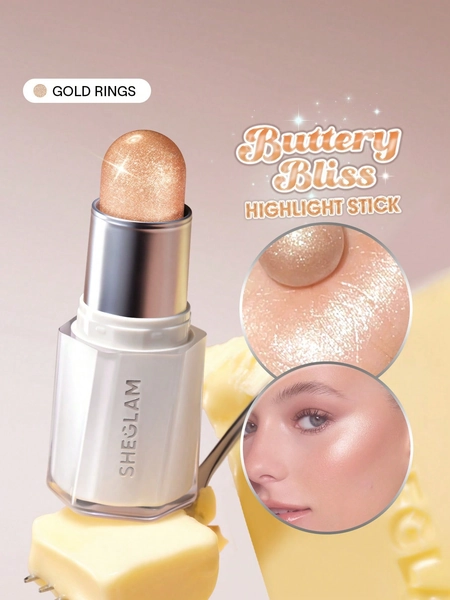 SHEGLAM Buttery Bling Highlight Stick-Gold Rings Brand Beauty Makeup Face Paint Cosmetic For Women Girls Perfect For Winter Spring Ideal For Y2K Fancy Fashion Suitable For Birthday Valentine'S Day Gift Rave Party Ready Best Color