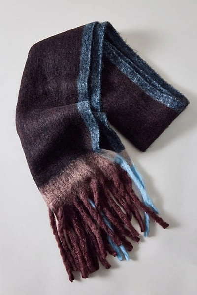 Cozy Woven Oversized Scarf in Brown, Women's at Urban Outfitters