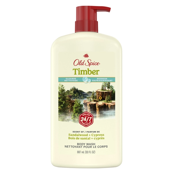 Old Spice Men's Body Wash Timber with Sandalwood, 30 Oz