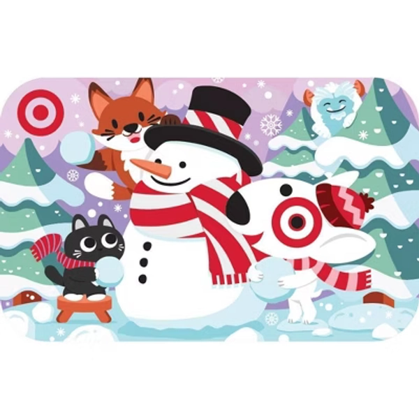 VL Holiday Snowman with Bullseye & Friends Target GiftCard