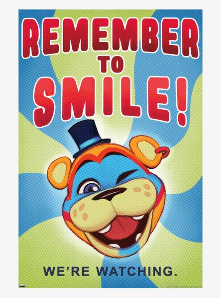 Five Nights At Freddy's: Security Breach Remember To Smile Poster
