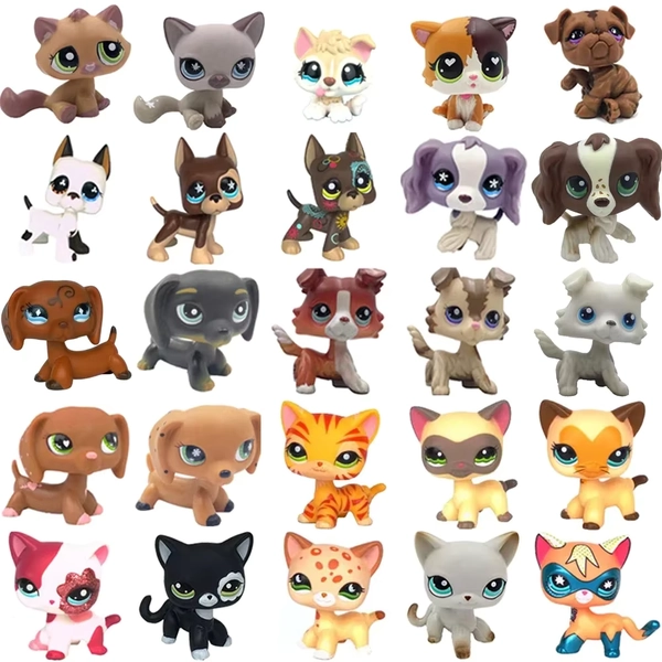 Rare pet toy Stands Short Hair Kitten Dog Dachshund Collie Spaniel Great Dane Original Bobble head toy lps - AliExpress 