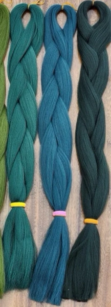 Green High Heat Braiding Hair Single Pack | Synthetic Henlon Fiber